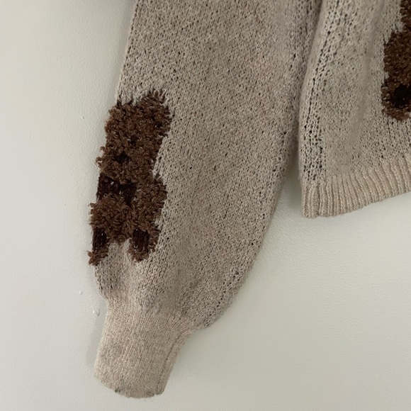 Oak + Meadow Teddy Bear Scoop Neck Long Sleeve Pullover Sweater Size Medium - Picture 3 of 7